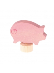 Cerdo Rosa Figura Anillo de Cumpleaños Grimm's - Aúpa Organics