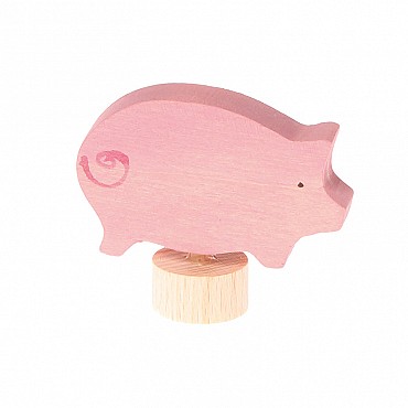 Cerdo Rosa Figura Anillo de Cumpleaños Grimm's - Aúpa Organics