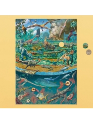 Puzzle de 100 piezas Busca & Aprende Age of Dinosaurs de Londji - Aúpa Organics