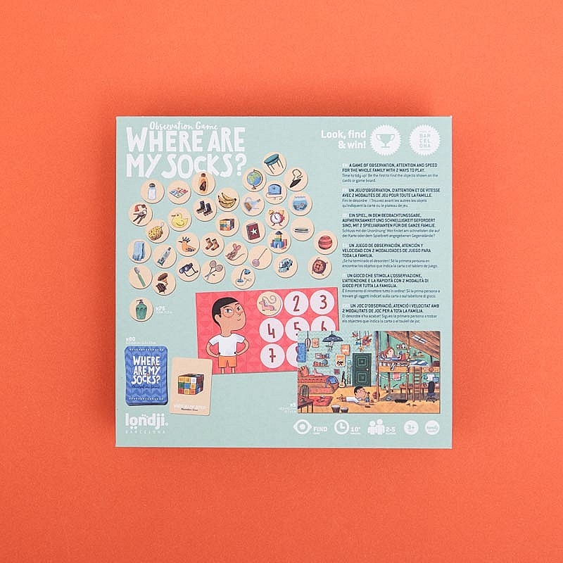 Where are my socks? Juego de Observación de Londji - Aúpa Organics