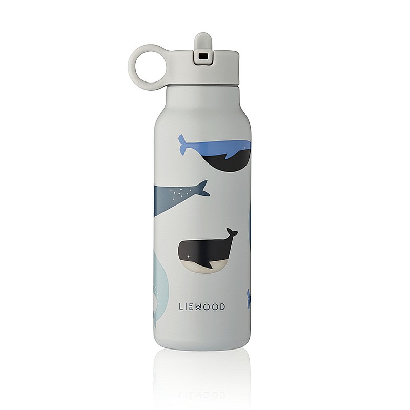 Botella Térmica de Acero Inoxidable 350 ml Liewood - Whales Para Comer LW_15024W
