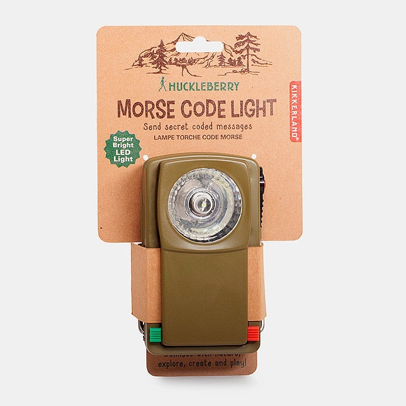 Linterna Código Morse Huckleberry de Kikkerland - Aúpa Organics