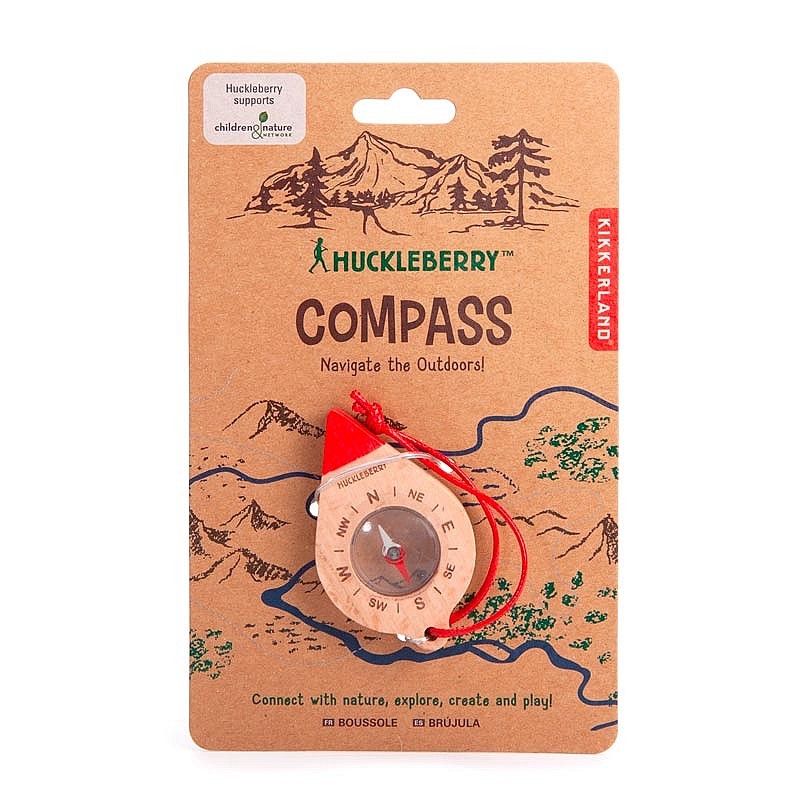 Brújula de Madera Huckleberry de Kikkerland - Aúpa Organics