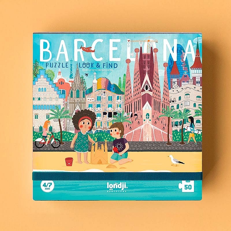 Puzzle de Bolsillo de 50 piezas Barcelona Sorra de Londji - Aúpa Organics