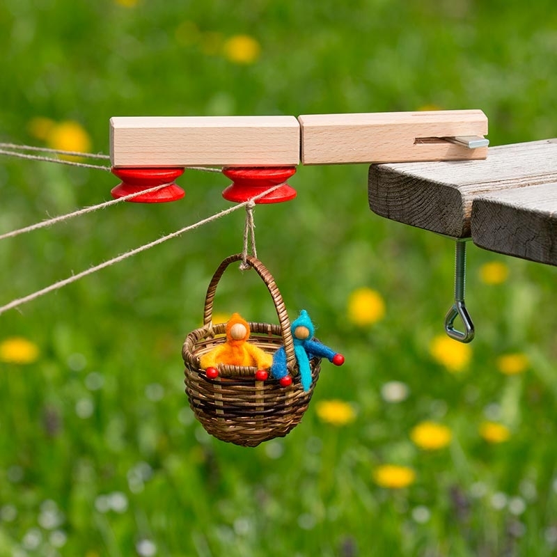 Polea de Desvío para Teleférico de 2 Cestas - Aúpa Organics