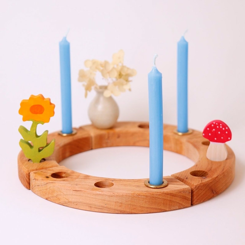 Vela Azul Lavanda para el Anillo de Cumpleaños Waldorf - Aúpa Organics