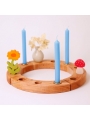 Vela Azul Lavanda para el Anillo de Cumpleaños Waldorf - Aúpa Organics