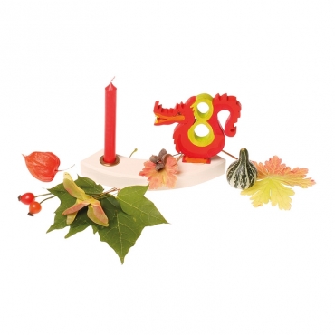 Vela roja para el Anillo de Cumpleaños Waldorf - Aúpa Organics