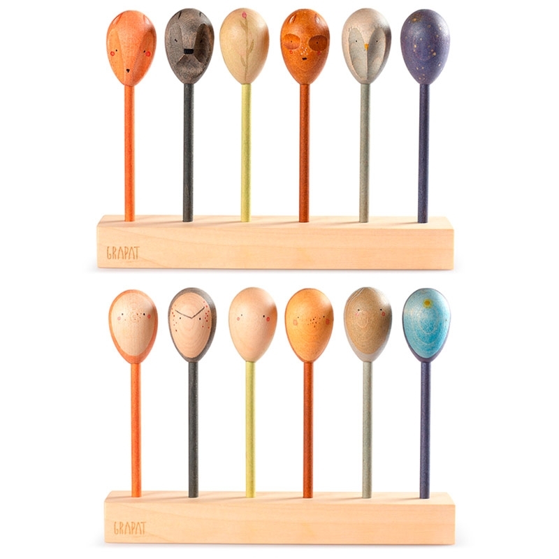 Twin-Souls Puppets. 6 Marionetas de Madera Grapat - Aúpa Organics