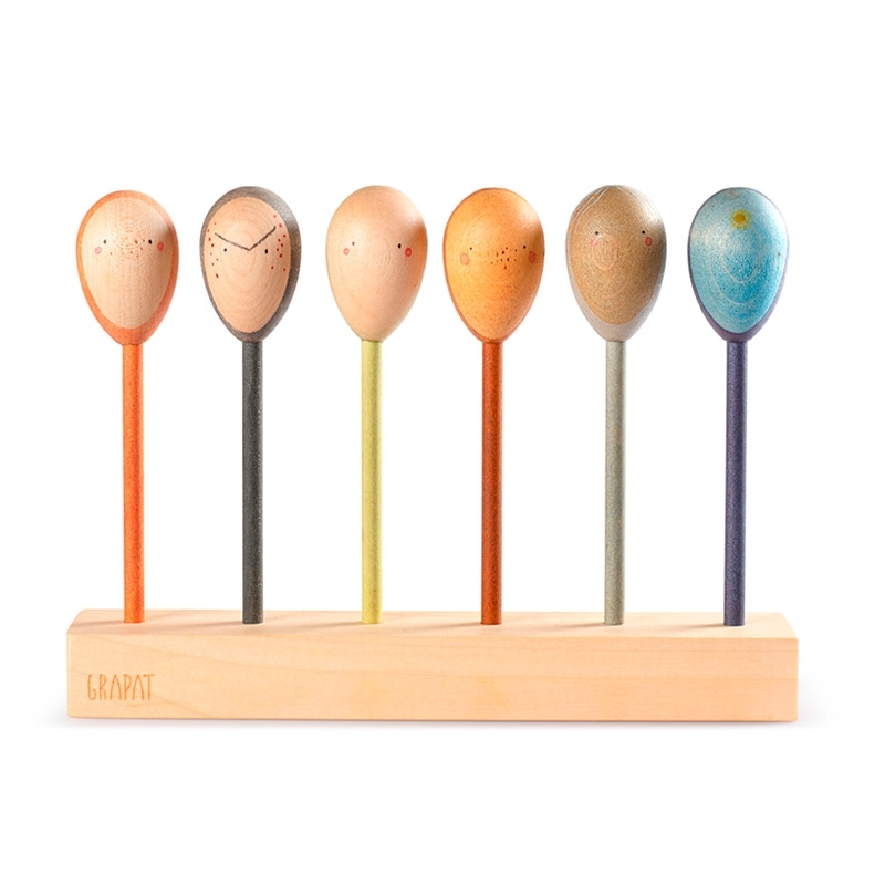 Twin-Souls Puppets. 6 Marionetas de Madera Grapat - Aúpa Organics