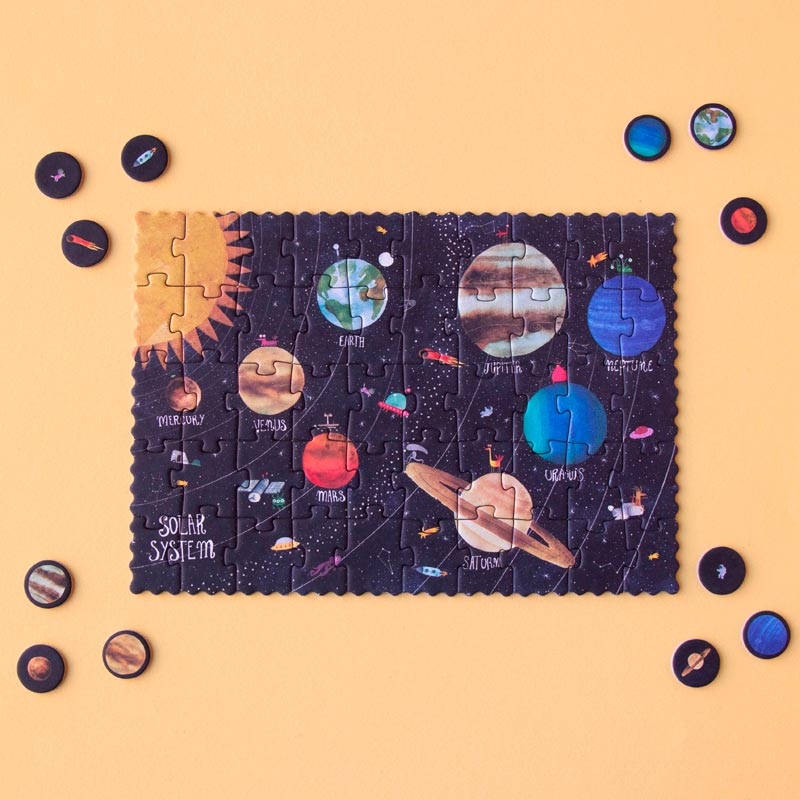 Tiny Puzzle de 50 piezas Planets - Aúpa Organics