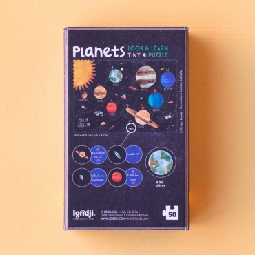 Tiny Puzzle de 50 piezas Planets - Aúpa Organics