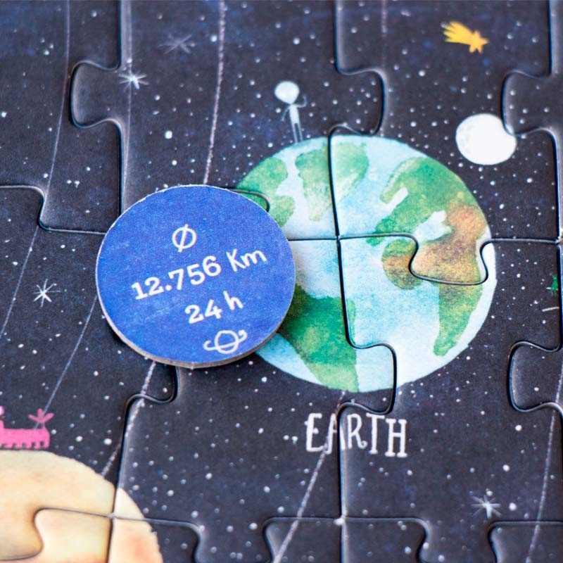 Tiny Puzzle de 50 piezas Planets - Aúpa Organics