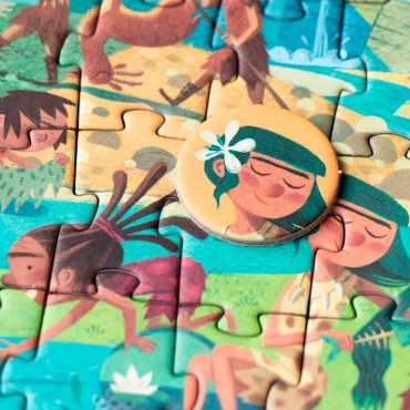 Puzzle de 100 piezas Mamut de Londji de Bolsillo - Aúpa Organics