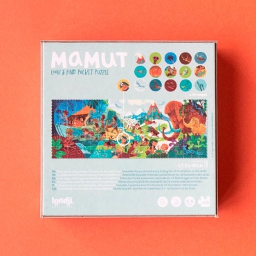 Puzzle de 100 piezas Mamut de Londji de Bolsillo - Aúpa Organics