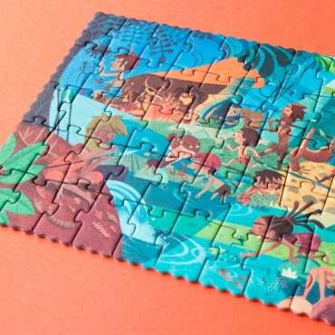 Puzzle de 100 piezas Mamut de Londji de Bolsillo - Aúpa Organics