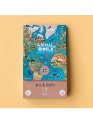 Póster Mapamundi + Pegatinas "Animal World" de Londji - Aúpa Organics
