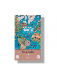 Póster Mapamundi + Pegatinas "Animal World" de Londji - Aúpa Organics