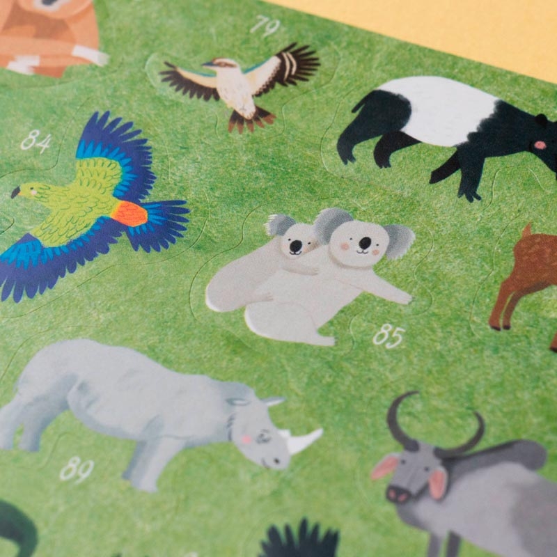 Póster Mapamundi + Pegatinas "Animal World" de Londji - Aúpa Organics