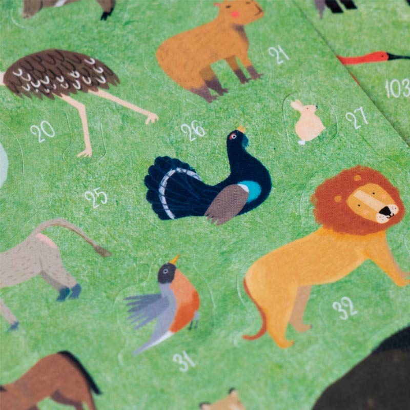 Póster Mapamundi + Pegatinas "Animal World" de Londji - Aúpa Organics