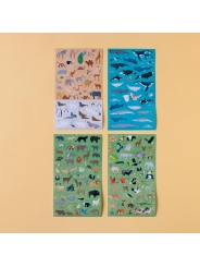 Póster Mapamundi + Pegatinas "Animal World" de Londji - Aúpa Organics