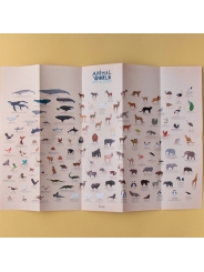 Póster Mapamundi + Pegatinas "Animal World" de Londji - Aúpa Organics