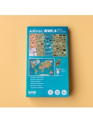 Póster Mapamundi + Pegatinas "Animal World" de Londji - Aúpa Organics