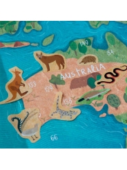 Póster Mapamundi + Pegatinas "Animal World" de Londji - Aúpa Organics
