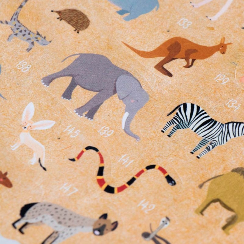 Póster Mapamundi + Pegatinas "Animal World" de Londji - Aúpa Organics