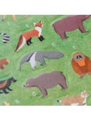 Póster Mapamundi + Pegatinas "Animal World" de Londji - Aúpa Organics