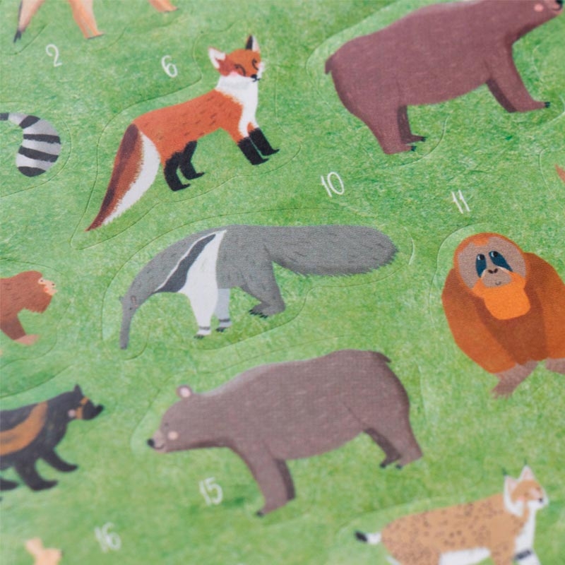 Póster Mapamundi + Pegatinas "Animal World" de Londji - Aúpa Organics