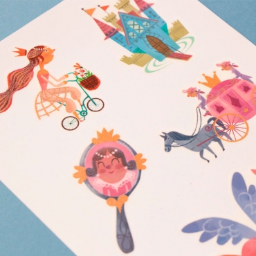 Calcomanías Infantiles Tattoos Characters de Londji - Aúpa Organics