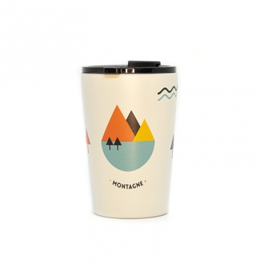 Taza Térmica de Acero Inoxidable 300 ml Montagne blanche - Aúpa Organics