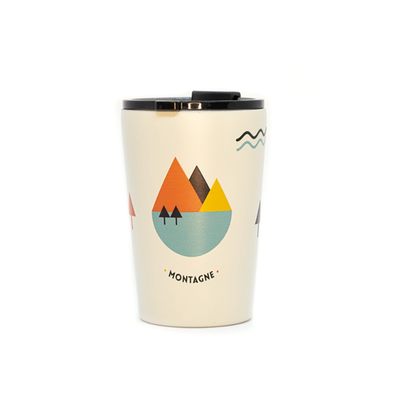 Taza Térmica de Acero Inoxidable 300 ml Montagne blanche - Aúpa Organics