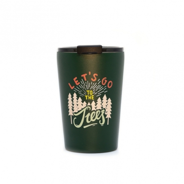 Taza Térmica de Acero Inoxidable 300 ml Let's go to the trees - Aúpa Organics