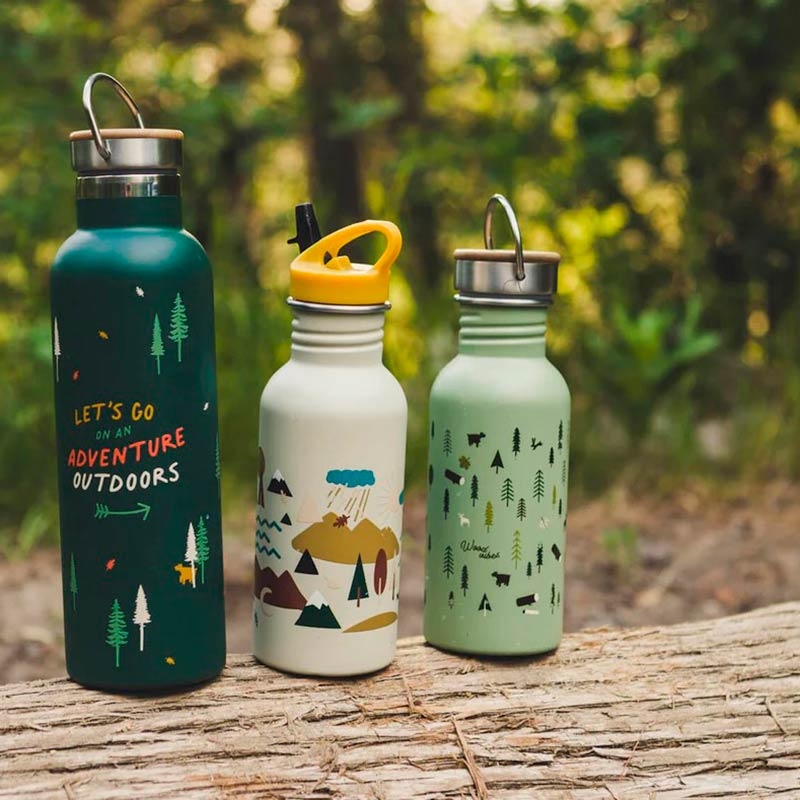 Botella de Acero Inoxidable 500 ml Tiny World - Aúpa Organics