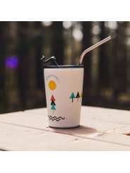 Taza Térmica de Acero Inoxidable 300 ml Montagne blanche - Aúpa Organics