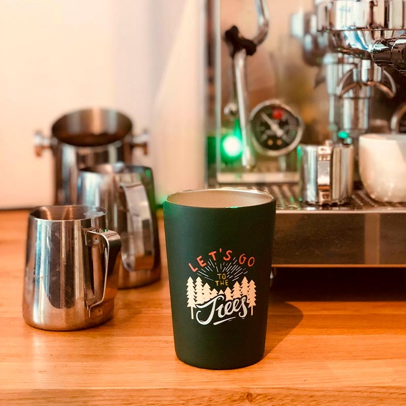 Taza Térmica de Acero Inoxidable 300 ml Let's go to the trees - Aúpa Organics