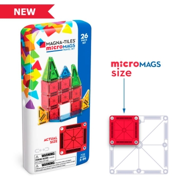 Juego de Construcción Magnético de 26 Piezas Magna-Tiles Travel Set - Aúpa Organics