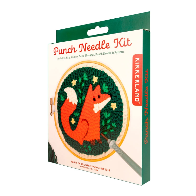 Kit de Bordado "Zorro" Punch Needle de Kikkerland - Aúpa Organics