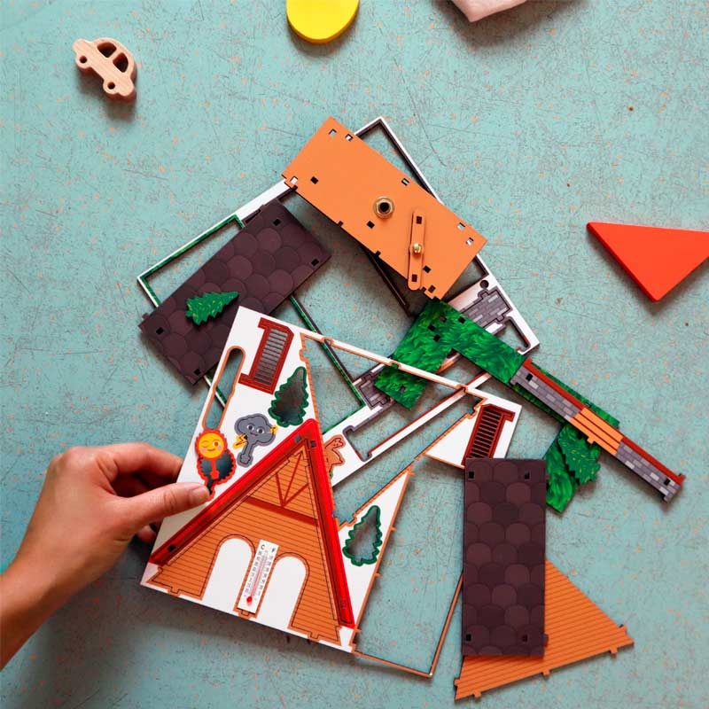 Estación Meteorológica de Madera para Montar Kikkerland - Aúpa Organics