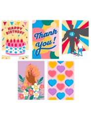 Kit "Crea tus postales pintando por números" de Kikkerland - Aúpa Organics