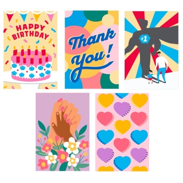Kit "Crea tus postales pintando por números" de Kikkerland - Aúpa Organics