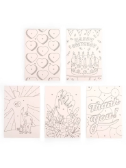 Kit "Crea tus postales pintando por números" de Kikkerland - Aúpa Organics