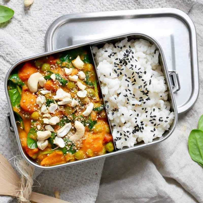 Fiambrera Hermética de Acero Inoxidable 1200 ml - Aúpa Organics