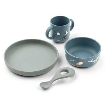 Vajilla Infantil de Silicona Premium "Artic Sea" de Liewood - Aúpa Organics