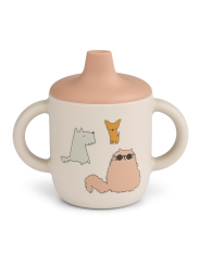 Taza de Aprendizaje de Silicona Premium "Cats and Dogs" de Liewood - Aúpa Organics