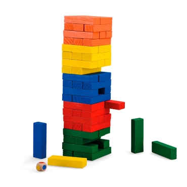 Jenga de Colores en Madera de Moulin Roty - Aúpa Organics