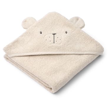 Toalla con Capucha Oso Polar Algodón Orgánico Liewood - Aúpa Organics