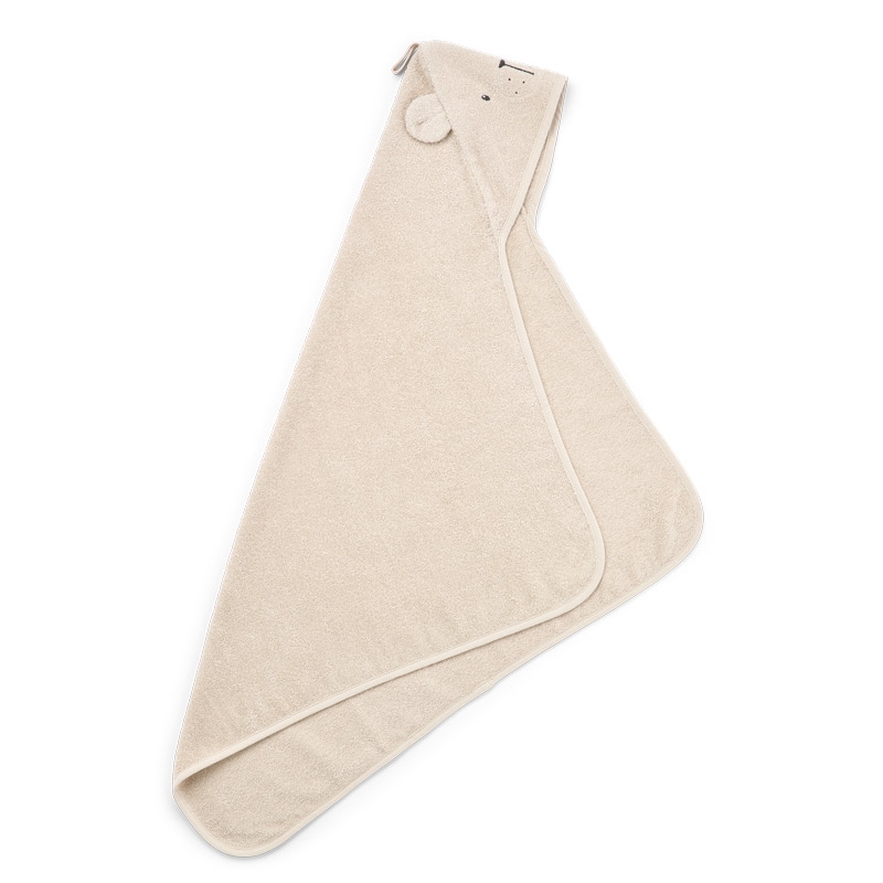 Toalla con Capucha Oso Polar Algodón Orgánico Liewood - Aúpa Organics